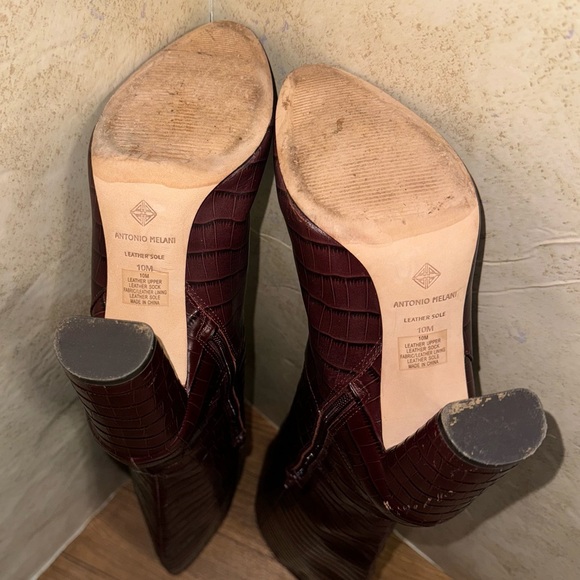 Antonio Melani Leather Boots Crocodile print size 10M - Picture 9 of 16